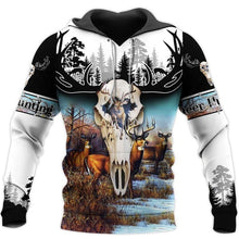 Load image into Gallery viewer, Deer Hunting 3D All Over Printed Hoodie, T-shirt, Long sleeve T-shirt, Tank Top, Short, Zipper Hoodie No.31