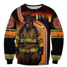 Load image into Gallery viewer, Fire Fighter 3D All Over Printed Hoodie, T-shirt, Long sleeve T-shirt, Tank Top, Short, Zipper Hoodie No.128