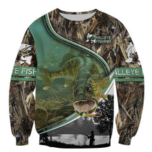 Load image into Gallery viewer, Walleye Fishing 3D All Over Printed Hoodie, T-shirt, Long sleeve T-shirt, Tank Top, Short, Zipper Hoodie No.84
