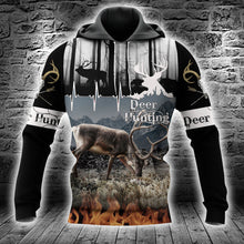 Load image into Gallery viewer, Deer Hunting 3D All Over Printed Hoodie, T-shirt, Long sleeve T-shirt, Tank Top, Short, Zipper Hoodie No.36