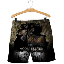 Load image into Gallery viewer, Moose Hunting 3D All Over Printed Hoodie, T-shirt, Long sleeve T-shirt, Tank Top, Short, Zipper Hoodie No.69