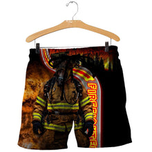 Load image into Gallery viewer, Fire Fighter 3D All Over Printed Hoodie, T-shirt, Long sleeve T-shirt, Tank Top, Short, Zipper Hoodie No.128