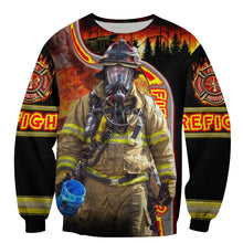 Load image into Gallery viewer, Fire Fight 3D All Over Printed Hoodie, T-shirt, Long sleeve T-shirt, Tank Top, Short, Zipper Hoodie No.113