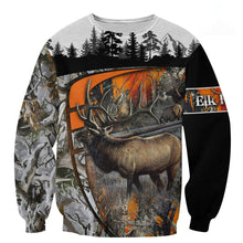 Load image into Gallery viewer, Amazing Elk Hunting 3D All Over Printed Hoodie, T-shirt, Long sleeve T-shirt, Tank Top, Short, Zipper Hoodie No.130