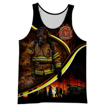 Load image into Gallery viewer, Firefighter 3D All Over Printed Hoodie , T-shirt, Long sleeve T-shirt, Tank Top, Short, Zipper Hoodie No.73