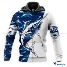 Load image into Gallery viewer, Marlin Fishing 3D All Over Printed Hoodie, T-shirt, Long sleeve T-shirt, Tank Top, Short, Zipper Hoodie No.119