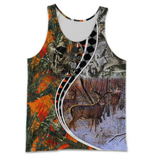 Load image into Gallery viewer, Deer Hunting 3D All Over Printed Hoodie, T-shirt, Long sleeve T-shirt, Tank Top, Short, Zipper Hoodie No.62