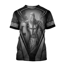 Load image into Gallery viewer, Brave Knight Templar 3D All Over Printed Hoodie, T-shirt, Long sleeve T-shirt, Tank Top, Short, Zipper Hoodie No.25