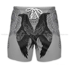 Load image into Gallery viewer, Viking Raven 3D All Over Printed Hoodie, T-shirt, Long sleeve T-shirt, Tank Top, Short, Zipper Hoodie No.18