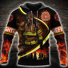 Load image into Gallery viewer, Firefighter 3D All Over Printed Hoodie , T-shirt, Long sleeve T-shirt, Tank Top, Short, Zipper Hoodie No.73