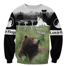Load image into Gallery viewer, Love Bear 3D All Over Printed Hoodie, T-shirt, Long sleeve T-shirt, Tank Top, Short, Zipper Hoodie No.66