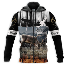 Load image into Gallery viewer, Deer Hunting 3D All Over Printed Hoodie, T-shirt, Long sleeve T-shirt, Tank Top, Short, Zipper Hoodie No.36