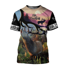 Load image into Gallery viewer, Elk Hunting 3D All Over Printed Hoodie, T-shirt, Long sleeve T-shirt, Tank Top, Short, Zipper Hoodie No.105