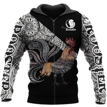 Load image into Gallery viewer, Rooster 3D All Over Printed Hoodie, T-shirt, Long sleeve T-shirt, Tank Top, Short, Zipper Hoodie No.02