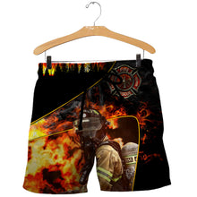 Load image into Gallery viewer, Brave Firefighter 3D All Over Printed Hoodie, T-shirt, Long sleeve T-shirt, Tank Top, Short, Zipper Hoodie No.78