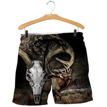 Load image into Gallery viewer, Elk Hunting Skull 3D All Over Printed Hoodie, T-shirt, Long sleeve T-shirt, Tank Top, Short, Zipper Hoodie No.129