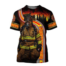 Load image into Gallery viewer, Fire Fighter 3D All Over Printed Hoodie, T-shirt, Long sleeve T-shirt, Tank Top, Short, Zipper Hoodie No.128