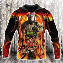 Load image into Gallery viewer, Firefighter 3D All Over Printed Hoodie, T-shirt, Long sleeve T-shirt, Tank Top, Short, Zipper Hoodie No.82