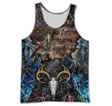 Load image into Gallery viewer, Deer Huntaholic Flag 3D All Over Printed Hoodie, T-shirt, Long sleeve T-shirt, Tank Top, Short, Zipper Hoodie No.01
