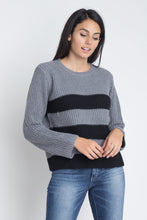 Load image into Gallery viewer, Women's Casual Stripe Round Neck Sweater
