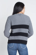Load image into Gallery viewer, Women's Casual Stripe Round Neck Sweater