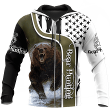 Load image into Gallery viewer, Bear Hunting 3D All Over Printed Hoodie, T-shirt, Long sleeve T-shirt, Tank Top, Short, Zipper Hoodie No.05