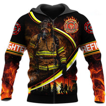 Load image into Gallery viewer, Firefighter 3D All Over Printed Hoodie , T-shirt, Long sleeve T-shirt, Tank Top, Short, Zipper Hoodie No.73