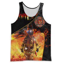 Load image into Gallery viewer, Brave Firefighter 3D All Over Printed Hoodie, T-shirt, Long sleeve T-shirt, Tank Top, Short, Zipper Hoodie No.111