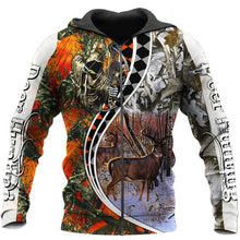 Load image into Gallery viewer, Deer Hunting 3D All Over Printed Hoodie, T-shirt, Long sleeve T-shirt, Tank Top, Short, Zipper Hoodie No.62
