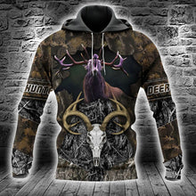 Load image into Gallery viewer, Deer Hunting 3D All Over Printed Hoodie, T-shirt, Long sleeve T-shirt, Tank Top, Short, Zipper Hoodie No.91