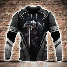 Load image into Gallery viewer, Brave Knight Templar 3D All Over Printed Hoodie, T-shirt, Long sleeve T-shirt, Tank Top, Short, Zipper Hoodie No.16