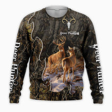 Load image into Gallery viewer, Deer Hunting 3D All Over Printed Hoodie, T-shirt, Long sleeve T-shirt, Tank Top, Short, Zipper Hoodie No.120
