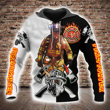Load image into Gallery viewer, Firefighter 3D All Over Printed Hoodie, T-shirt, Long sleeve T-shirt, Tank Top, Short, Zipper Hoodie No.80