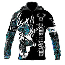 Load image into Gallery viewer, Deer Hunting 3D All Over Printed Hoodie, T-shirt, Long sleeve T-shirt, Tank Top, Short, Zipper Hoodie No.09