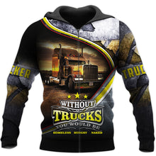 Load image into Gallery viewer, I Am A Trucker 3D All Over Printed Hoodie, T-shirt, Long sleeve T-shirt, Tank Top, Short, Zipper Hoodie No.77