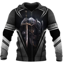 Load image into Gallery viewer, Brave Knight Templar 3D All Over Printed Hoodie, T-shirt, Long sleeve T-shirt, Tank Top, Short, Zipper Hoodie No.16