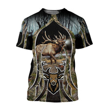 Load image into Gallery viewer, Elk Hunting 3D All Over Printed Hoodie -, T-shirt, Long sleeve T-shirt, Tank Top, Short, Zipper Hoodie No.135