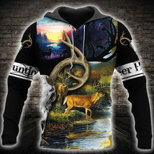 Load image into Gallery viewer, Deer Hunting 3D All Over Printed Hoodie, T-shirt, Long sleeve T-shirt, Tank Top, Short, Zipper Hoodie No.22