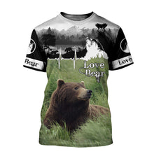Load image into Gallery viewer, Love Bear 3D All Over Printed Hoodie, T-shirt, Long sleeve T-shirt, Tank Top, Short, Zipper Hoodie No.66