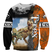 Load image into Gallery viewer, Dinosaur 3D All Over Printed Hoodie, T-shirt, Long sleeve T-shirt, Tank Top, Short, Zipper Hoodie No.37