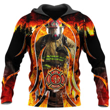 Load image into Gallery viewer, Firefighter 3D All Over Printed Hoodie, T-shirt, Long sleeve T-shirt, Tank Top, Short, Zipper Hoodie No.82
