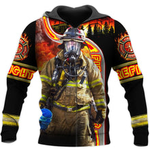 Load image into Gallery viewer, Fire Fight 3D All Over Printed Hoodie, T-shirt, Long sleeve T-shirt, Tank Top, Short, Zipper Hoodie No.113