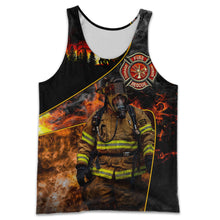Load image into Gallery viewer, Brave Firefighter 3D All Over Printed Hoodie, T-shirt, Long sleeve T-shirt, Tank Top, Short, Zipper Hoodie No.108