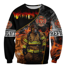 Load image into Gallery viewer, Brave Firefighter 3D All Over Printed Hoodie, T-shirt, Long sleeve T-shirt, Tank Top, Short, Zipper Hoodie No.108