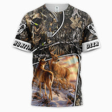 Load image into Gallery viewer, Deer Hunting 3D All Over Printed Hoodie, T-shirt, Long sleeve T-shirt, Tank Top, Short, Zipper Hoodie No.33