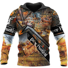 Load image into Gallery viewer, Deer Hunting 3D All Over Printed Hoodie, T-shirt, Long sleeve T-shirt, Tank Top, Short, Zipper Hoodie No.93