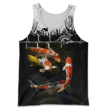 Load image into Gallery viewer, Beautiful Koi 3D All Over Printed Hoodie, T-shirt, Long sleeve T-shirt, Tank Top, Short, Zipper Hoodie No.88