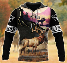 Load image into Gallery viewer, Elk Hunting 3D All Over Printed Hoodie, T-shirt, Long sleeve T-shirt, Tank Top, Short, Zipper Hoodie No.103
