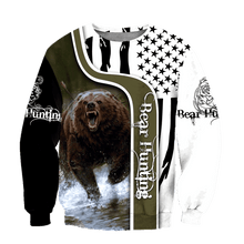 Load image into Gallery viewer, Bear Hunting 3D All Over Printed Hoodie, T-shirt, Long sleeve T-shirt, Tank Top, Short, Zipper Hoodie No.05
