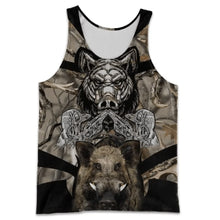 Load image into Gallery viewer, Boar Hunting 3D All Over Printed Hoodie, T-shirt, Long sleeve T-shirt, Tank Top, Short, Zipper Hoodie No.54
